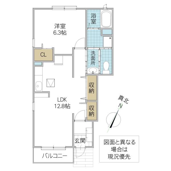 ドルチェ(1LDK/1階)の間取り写真