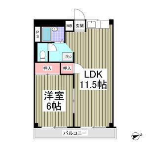 EPOCH HOUSE銀嶺(1LDK/1階)の間取り写真