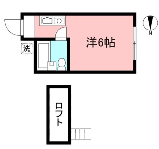 TMハウス(ワンルーム/2階)の間取り写真