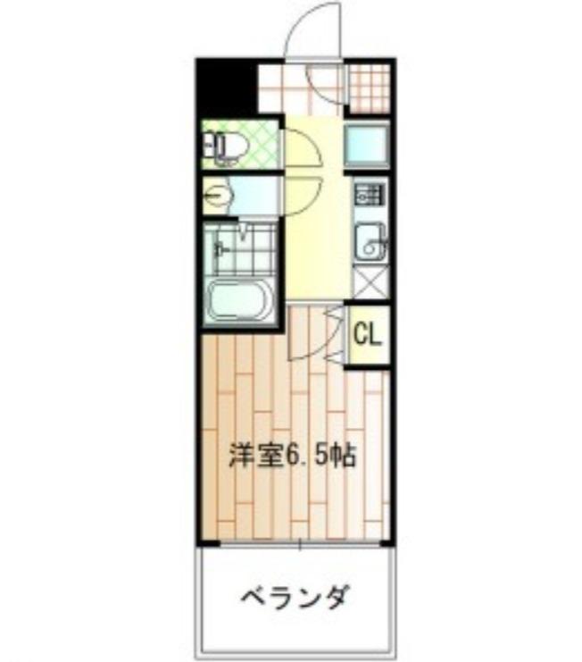オリエンテム宿院南(1K/4階)の間取り写真