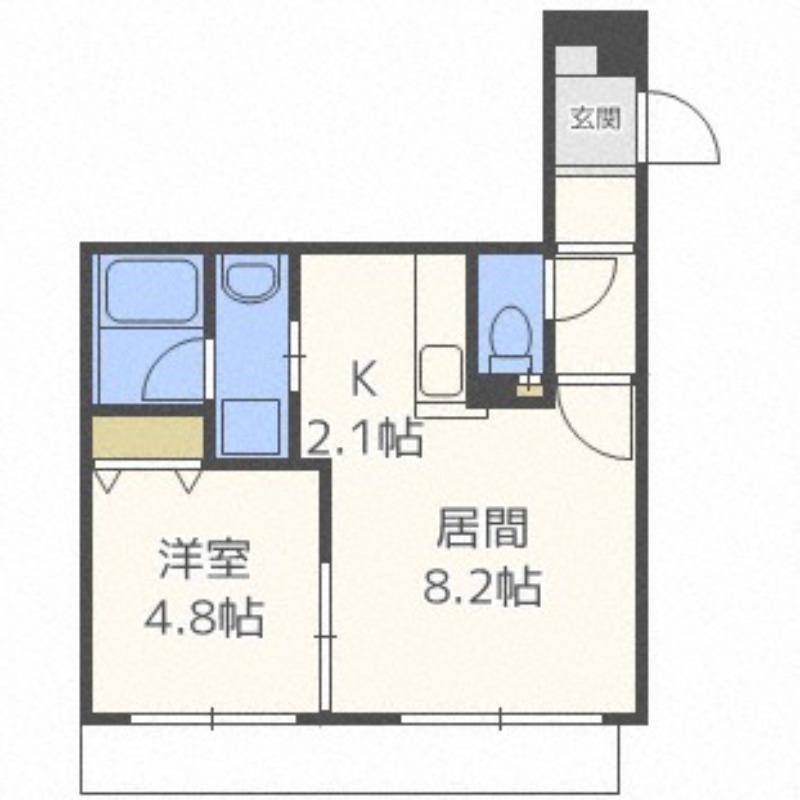 スペランツァマルヤマ(1LDK/3階)の間取り写真