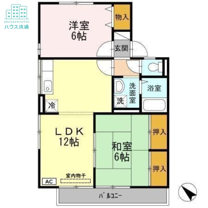 セジュール坂口A(2LDK/2階)の間取り写真