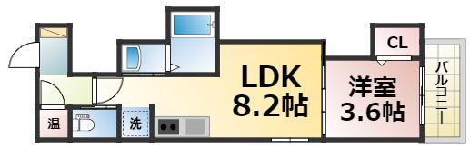 F ASECIA SPHALE(1LDK/3階)の間取り写真