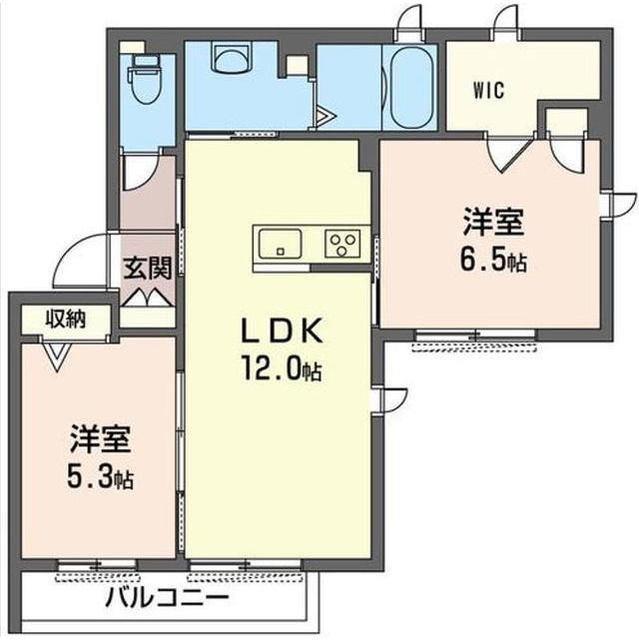 エステート泉 A(2LDK/1階)の間取り写真