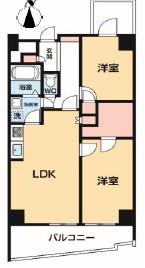 ISM八王子(2LDK/12階)の間取り写真