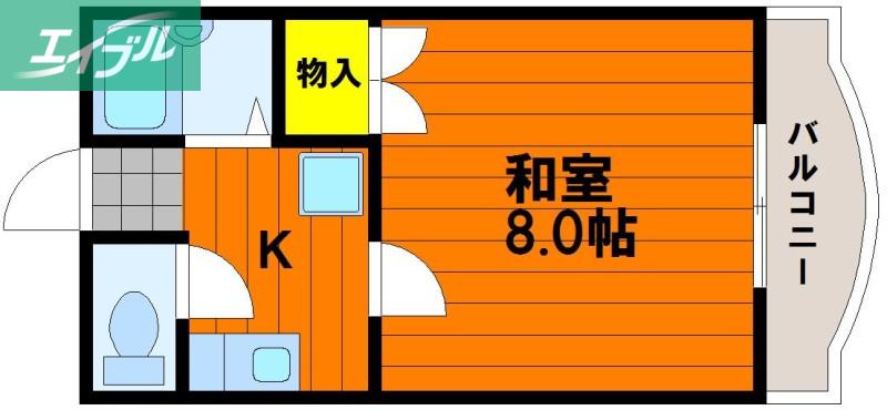 北村ビルSEED21 C棟(1K/4階)の間取り写真