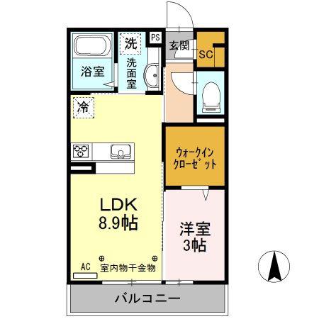 メゾン・ラ・フォルテ(1LDK/2階)の間取り写真