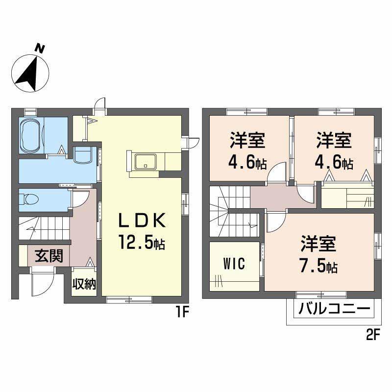 メゾンソレイユ(3LDK/1階)の間取り写真