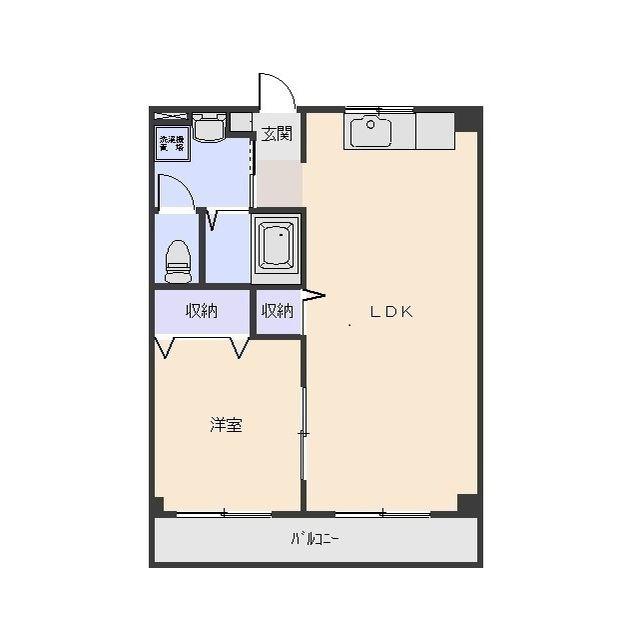 ピュアハート(1LDK/1階)の間取り写真
