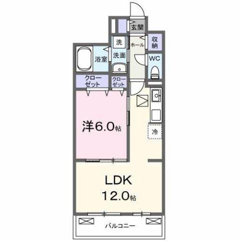 メゾン・ド・フロレゾン(1LDK/1階)の間取り写真