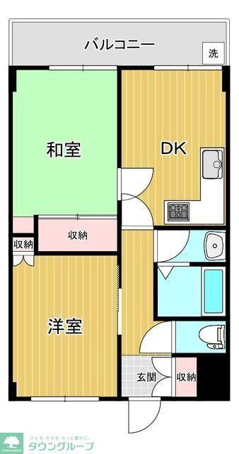 グランパレス(2DK/3階)の間取り写真