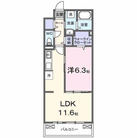 メゾン・ド・フロレゾン(1LDK/2階)の間取り写真