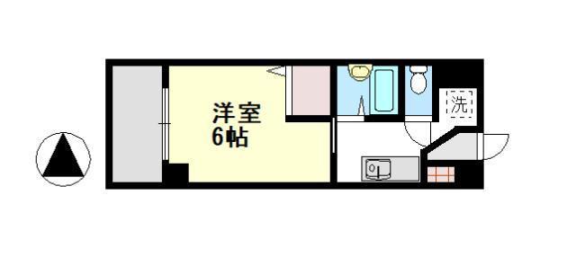 ポートステージ羽田(ワンルーム/4階)の間取り写真