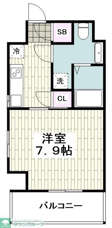 エストレージュ横浜鶴ヶ峰(1K/2階)の間取り写真
