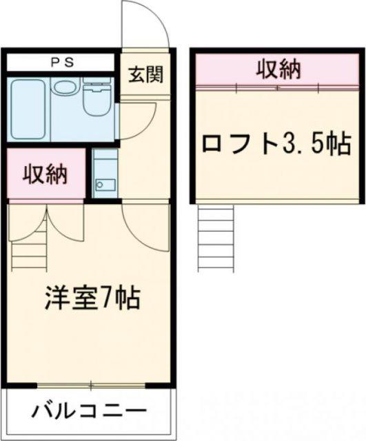 CITY ESTATE 南紀寺(1K/2階)の間取り写真