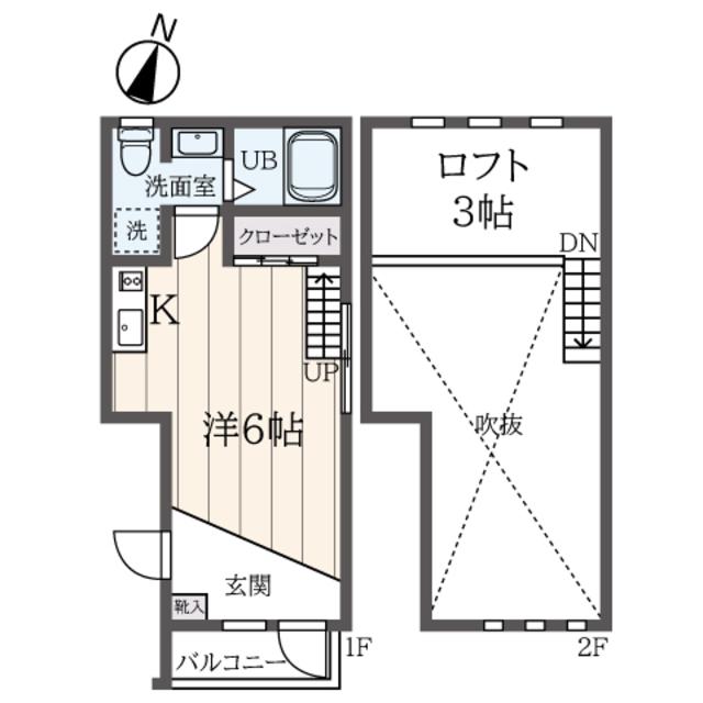 ソリッド吉野町(ワンルーム/3階)の間取り写真