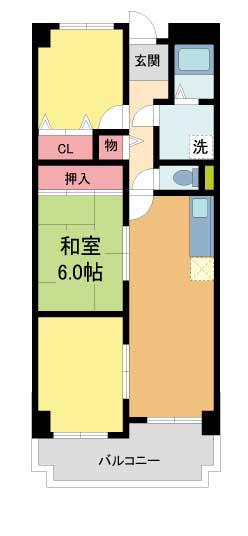 ロイヤル西宮(3LDK/2階)の間取り写真