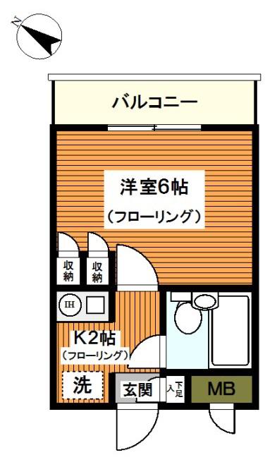KOYO港南台レジデンス(1K/4階)の間取り写真