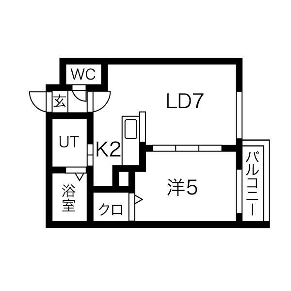 アルフォート(1LDK/4階)の間取り写真