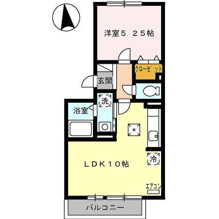 セリア141(1LDK/1階)の間取り写真