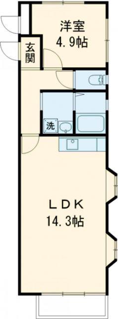 サンリッチ別名(1LDK/2階)の間取り写真