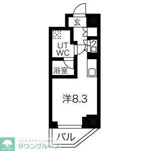 スパシエオーブ横浜(ワンルーム/11階)の間取り写真