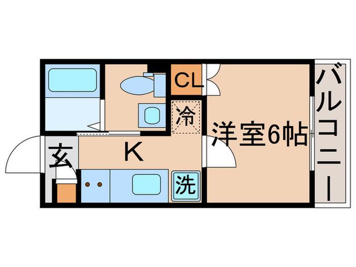 ヒューマンパレス金町(1K/3階)の間取り写真