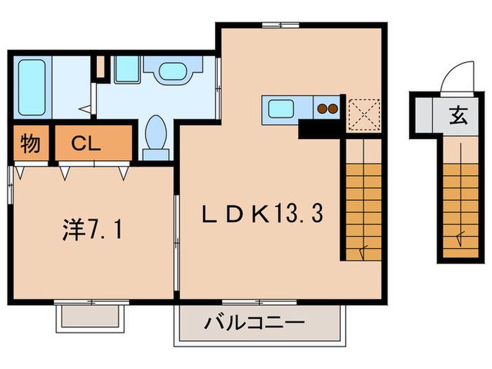 コモドハウスITO(1LDK/2階)の間取り写真
