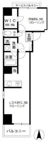 アートヴィラージュ亀戸(1LDK/9階)の間取り写真