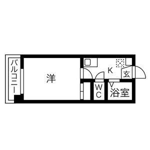 リバティ壱番館(1K/4階)の間取り写真