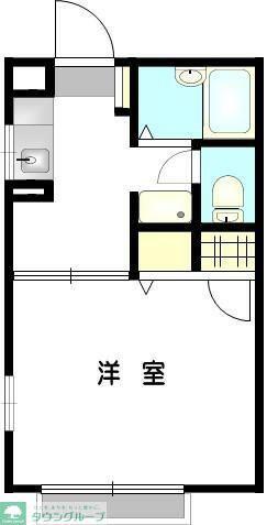 エルム篠原(1K/2階)の間取り写真