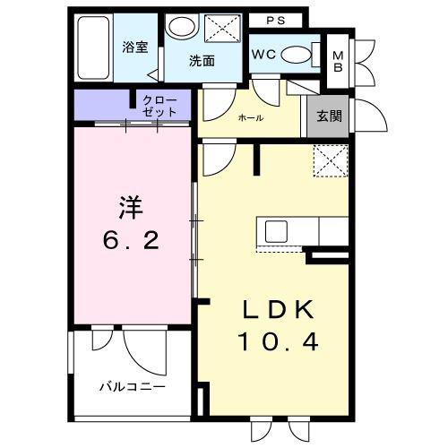 グレートエレガンス24(1LDK/2階)の間取り写真
