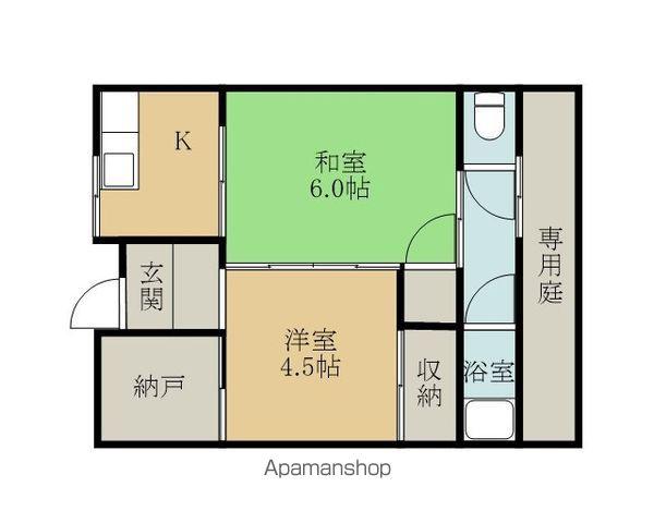 川様平屋(2K/1階)の間取り写真