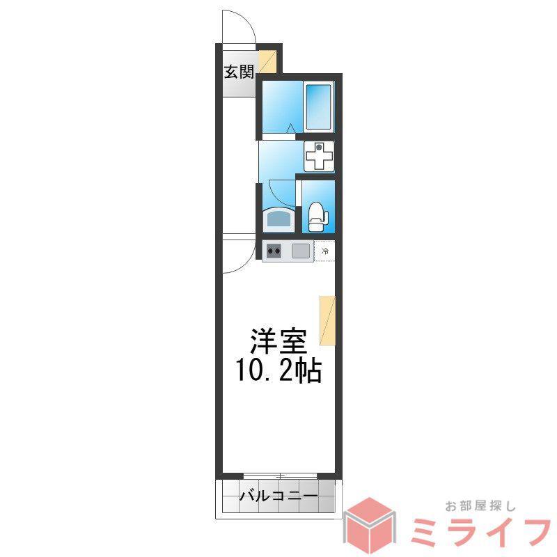 ロネスタ新深江(1K/7階)の間取り写真