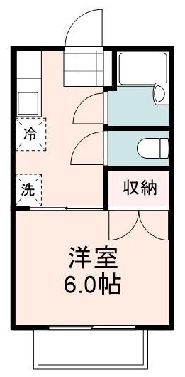JOY COURT A棟(1K/2階)の間取り写真