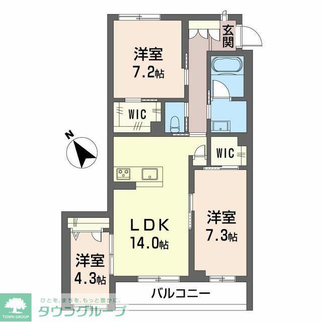 ティエンポ フェリズ I(3LDK/4階)の間取り写真