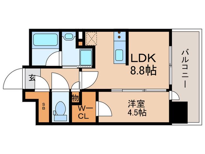 オーパスレジデンス中板橋(1LDK/12階)の間取り写真