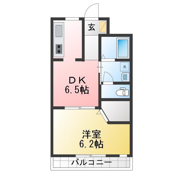 エース桜台(1DK/1階)の間取り写真