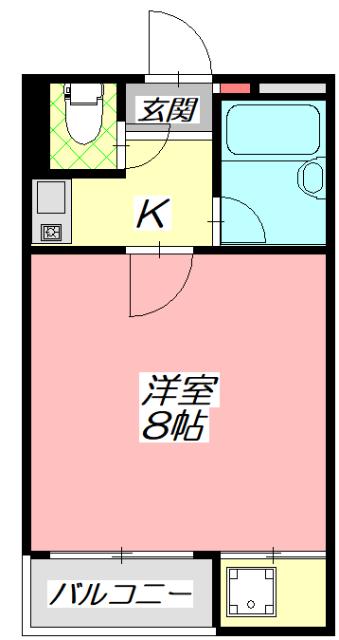 プチシャトー末広(ワンルーム/4階)の間取り写真