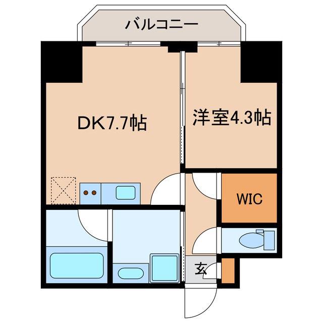 レヴァンテ浅草観音 弐(1LDK/5階)の間取り写真
