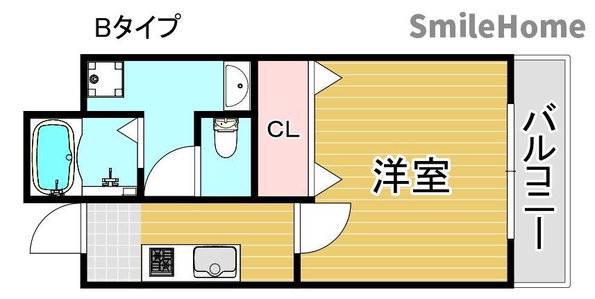 TOYOTOMI STAY PREMIUM 天王寺公園南I(1K/8階)の間取り写真