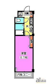 アトレー上福岡マンション(1K/1階)の間取り写真