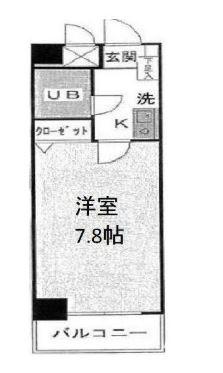 コスモ横浜大通公園(1K/3階)の間取り写真