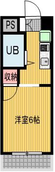 メゾン福生(1K/3階)の間取り写真