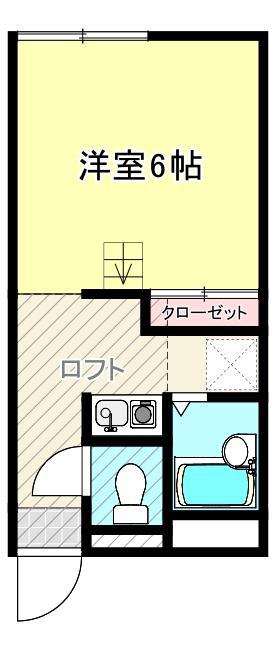 ガレージテラス(1K/2階)の間取り写真