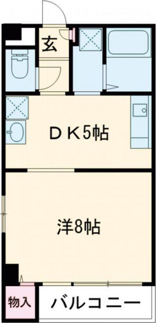 PRIMOなかもず(1DK/6階)の間取り写真