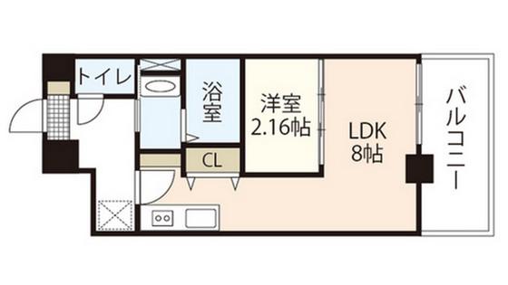 AXIS BLD(1LDK/3階)の間取り写真