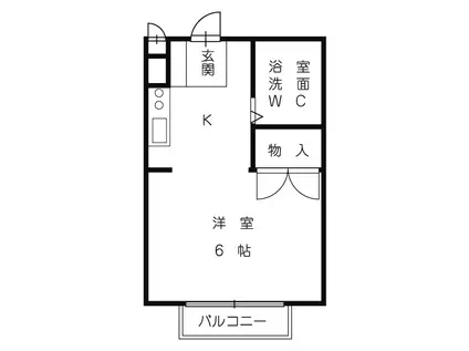 ラリーグラス浅間(1K/1階)の間取り写真