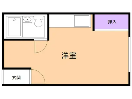 ハイツグリーン(ワンルーム/1階)の間取り写真