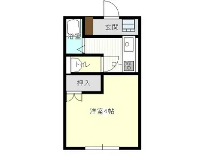 YSCアパート(1SK/2階)の間取り写真